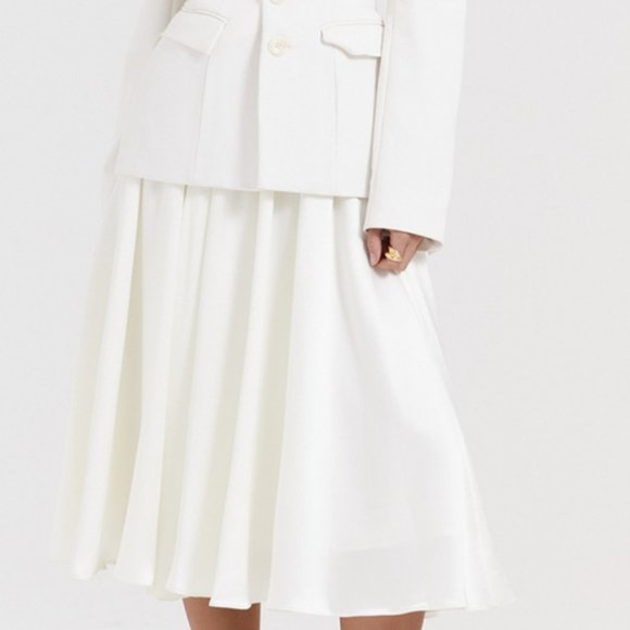 House of CB Suzette Ivory Gathered Midi Skirt (XS) - Picture 3 of 3